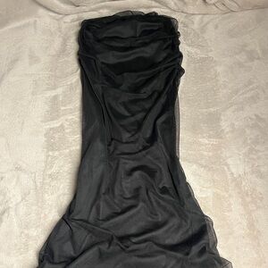 Elegant Black Strapless Dress